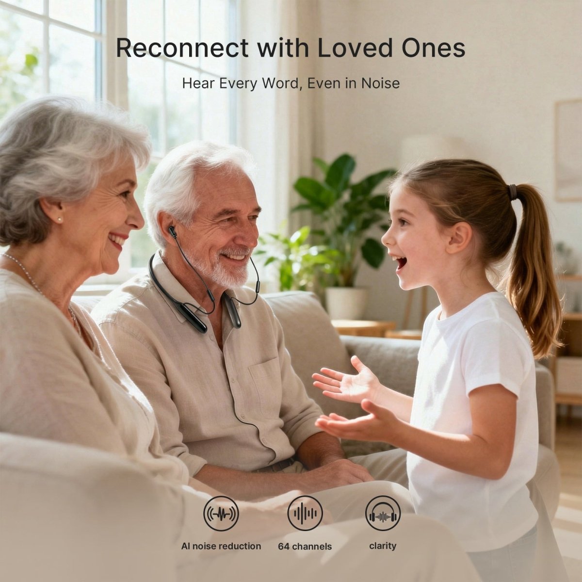 64 - Channel Neckband Hearing Aid - Zdeer - Zdeer