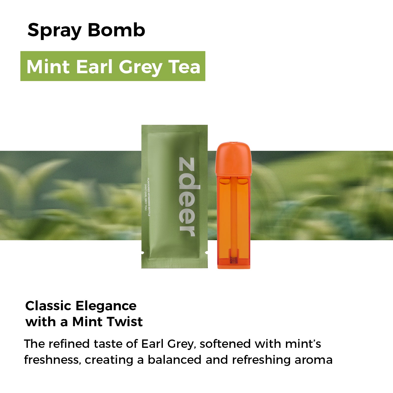 ZDEER Oral Spray Refill with Mist Nozzle (No Main Device)– Mint Flavor Series